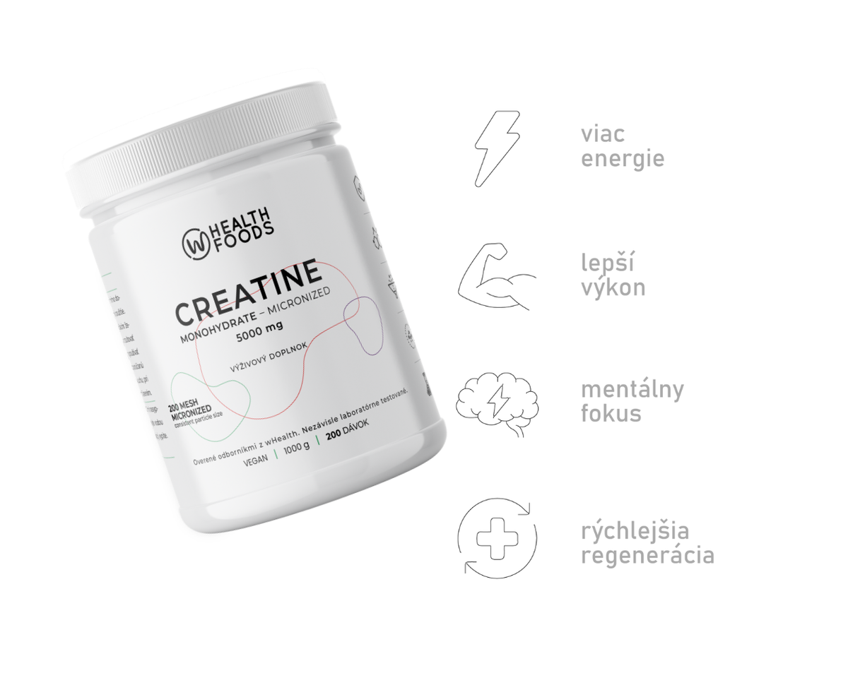 wHealth Kreatín monohydrát - 1 kg účinky