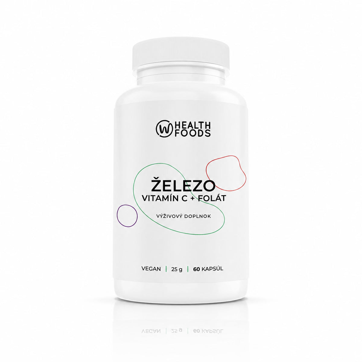 Železo 15 mg + Vitamín C a Folát (B9)