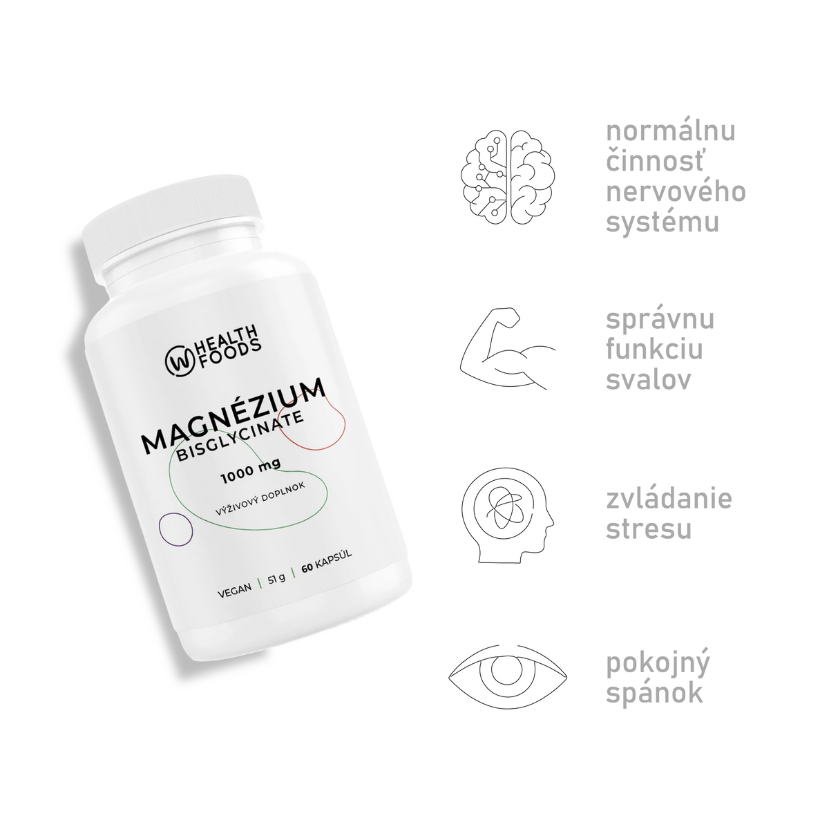 Magnézium Bisglycinát + Vitamín B6 / 60 kapsúl