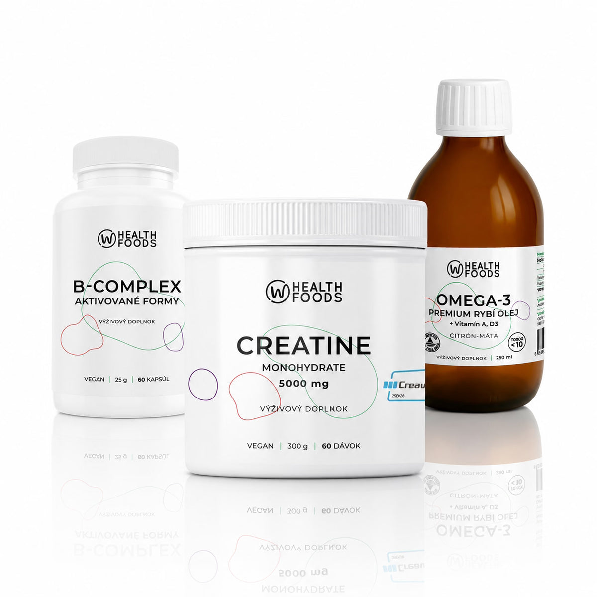 wHealth Performance - Kreatín, B-Complex, Omega-3 MK